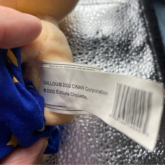 Vintage Caillou Plush with Blanket & Bunny 10” Stuffie Removable Outfit - Picture 8 of 9